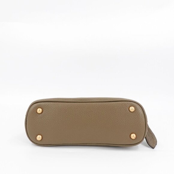 Tory Burch Swing Mini Leather Handbag Taupe Oak OS - Picture 7 of 14